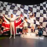 3 kids pose of victory